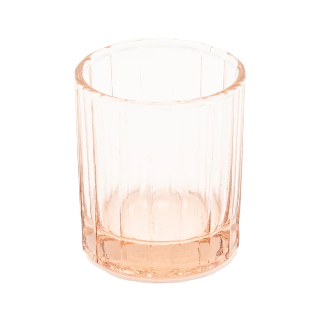 Reed Tumbler | Hand Pressed Recycled Glass | Blush - Suzie Anderson Home