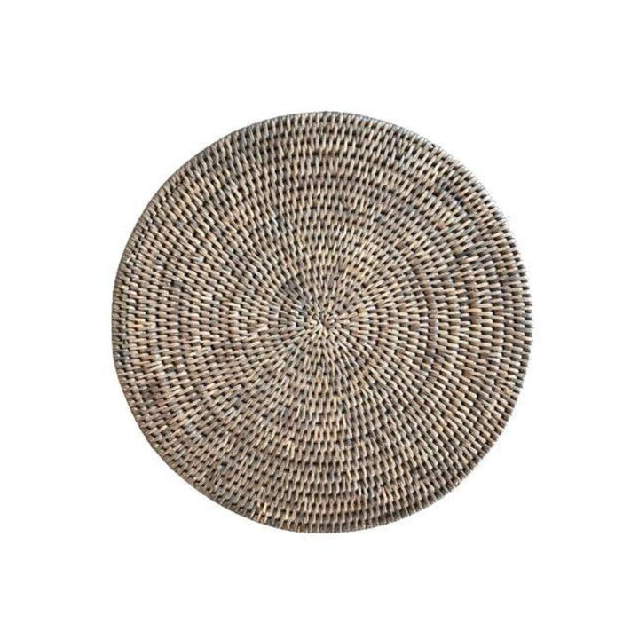 Round Rattan Placemat | Old Grey - Suzie Anderson Home