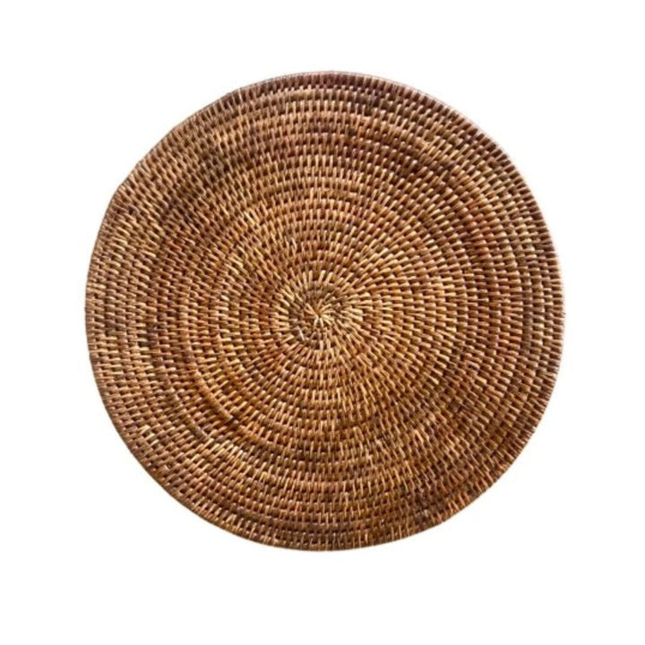 Round Rattan Placemats | Antique - Suzie Anderson Home