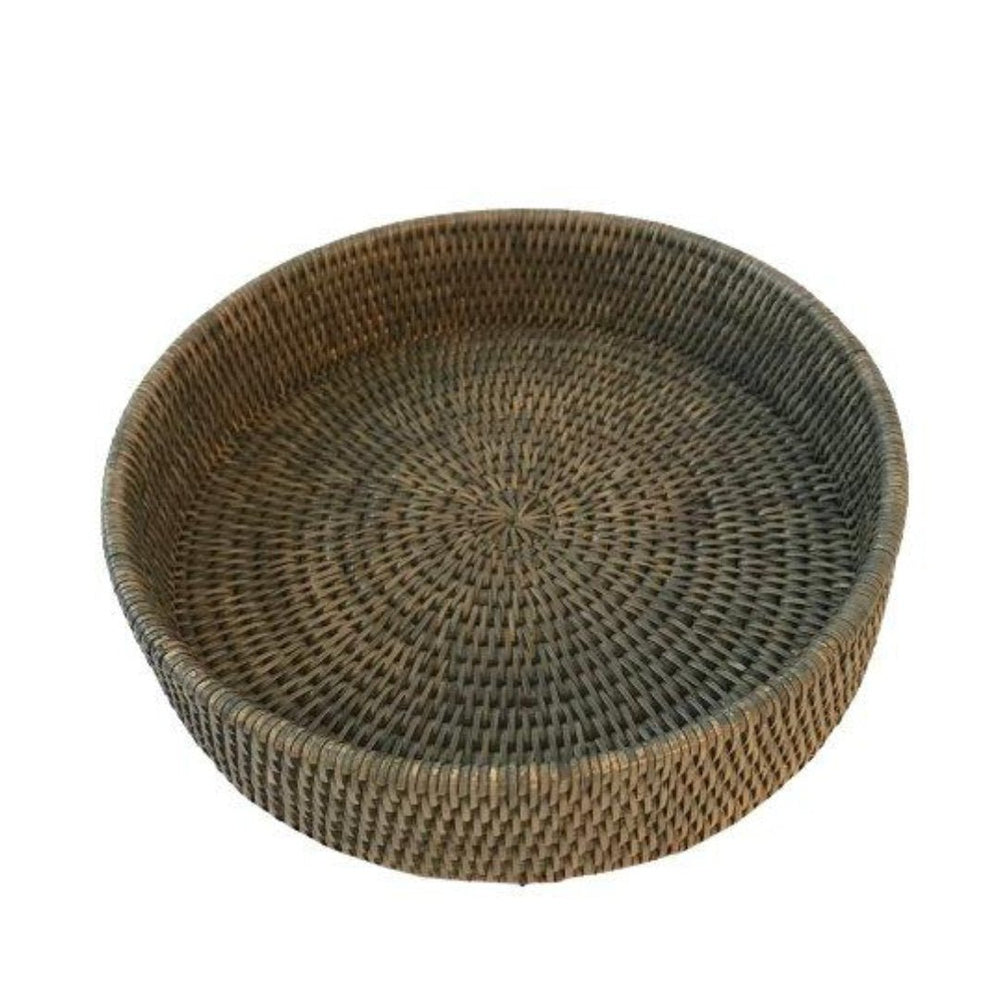Round Rattan Tray | Old Grey - Suzie Anderson Home