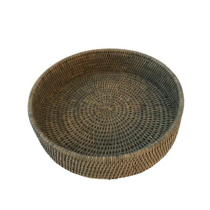 Round Rattan Tray | Old Grey - Suzie Anderson Home