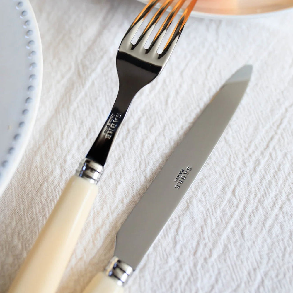 Sabre | Pop Unis | Ivory | 4pc Dinner Fork, Dinner Knife, Soup Spoon, Teaspoon - Suzie Anderson Home