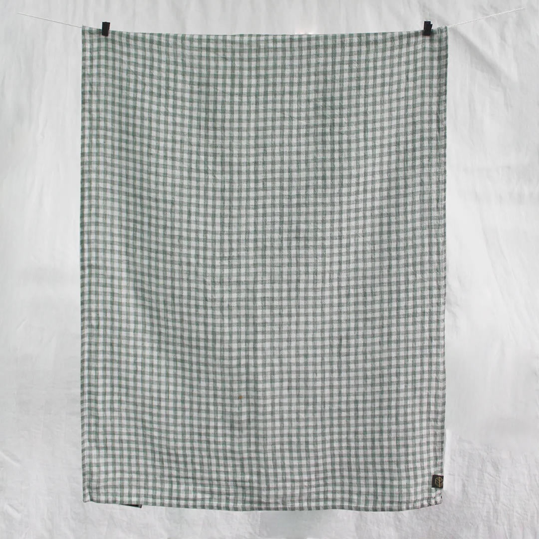 Ana Linen Tea Towel | Sage