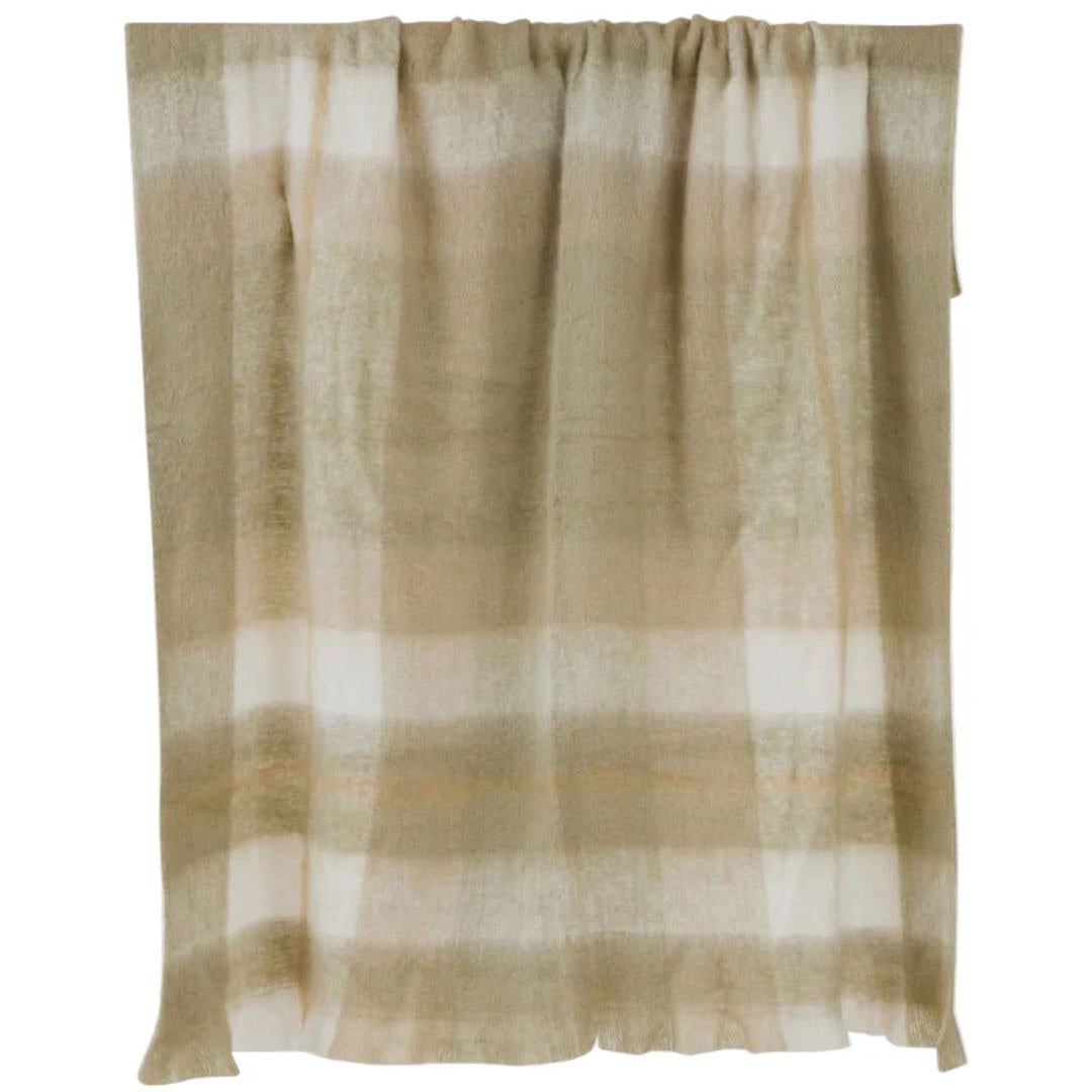 Gerty Wool Blend Throw | Sage | 125x150cm