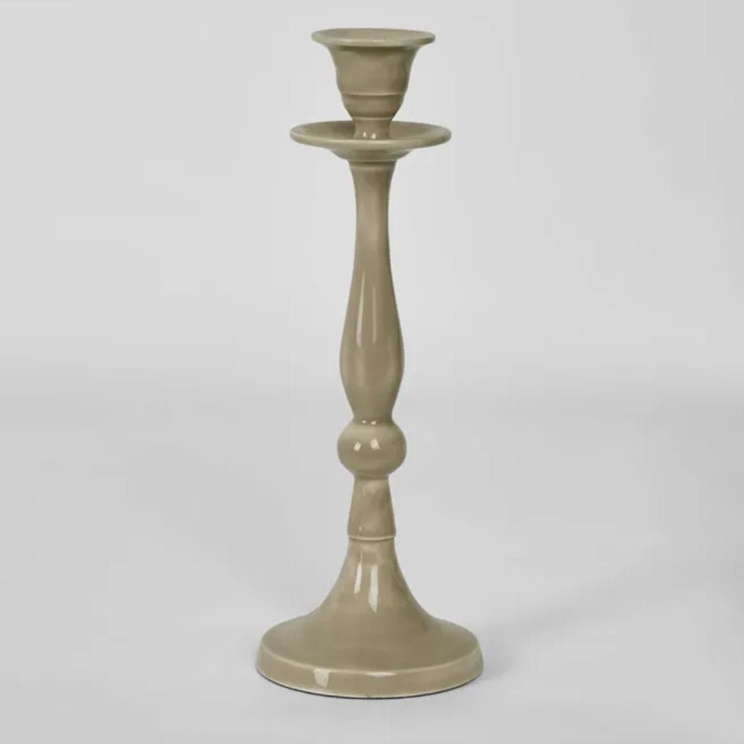 Saint Enamel Candle Stand | Taupe - Suzie Anderson Home