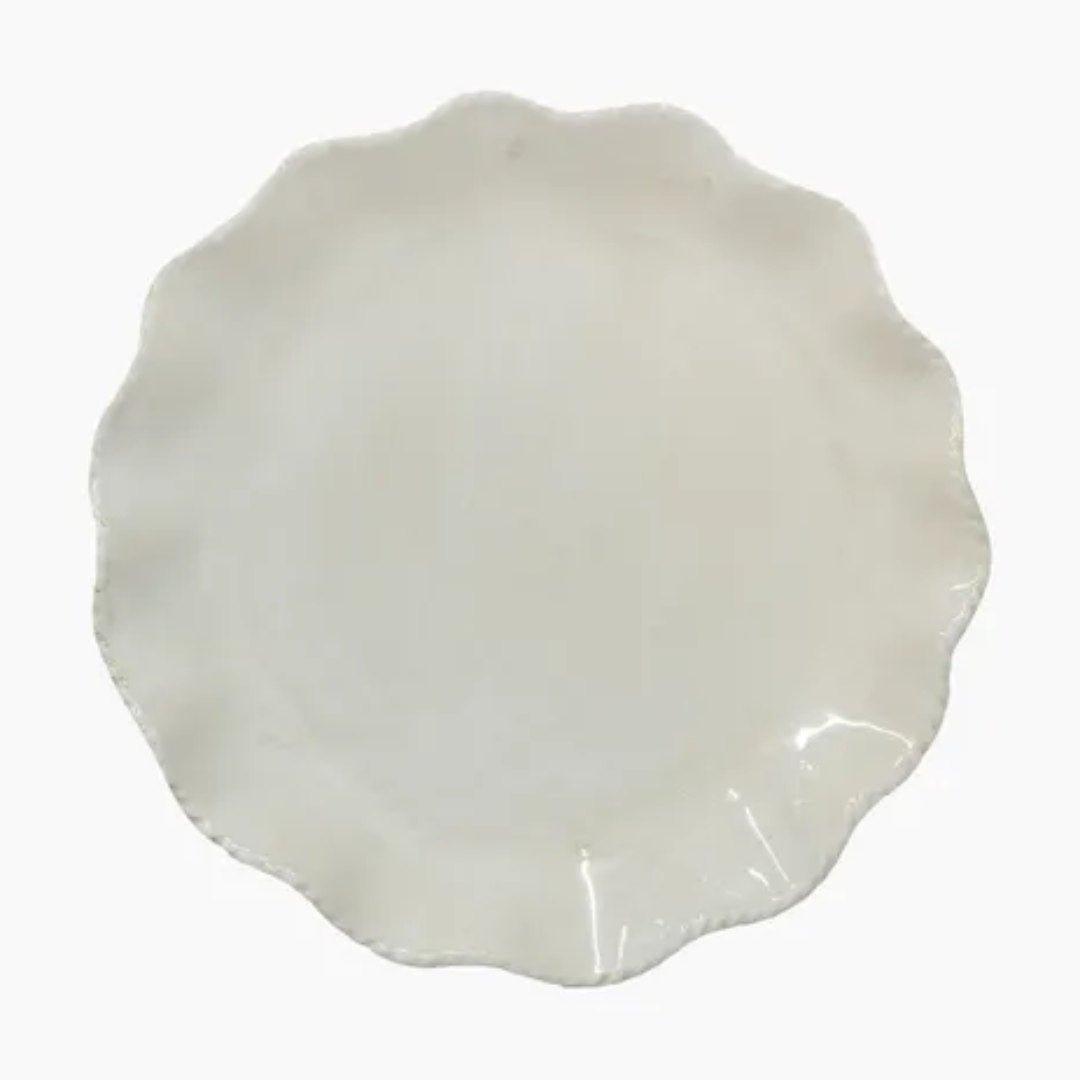 Scallopia Rope Ceramic Dinner Plate - Suzie Anderson Home
