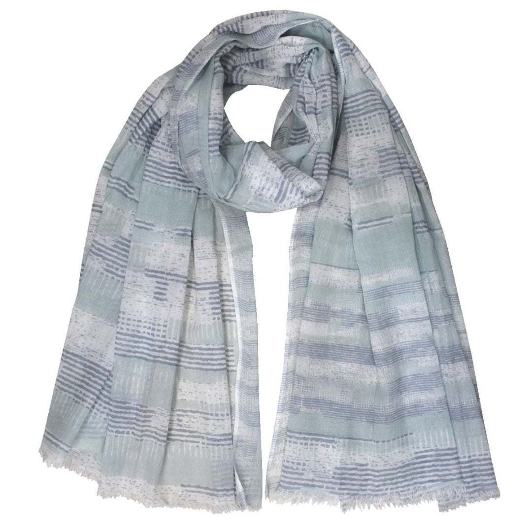 Blue Striped Scarf | 8018