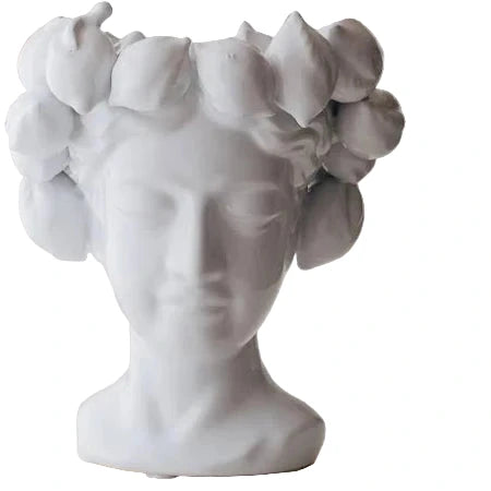 Ceramic Lemon Head Vase | White