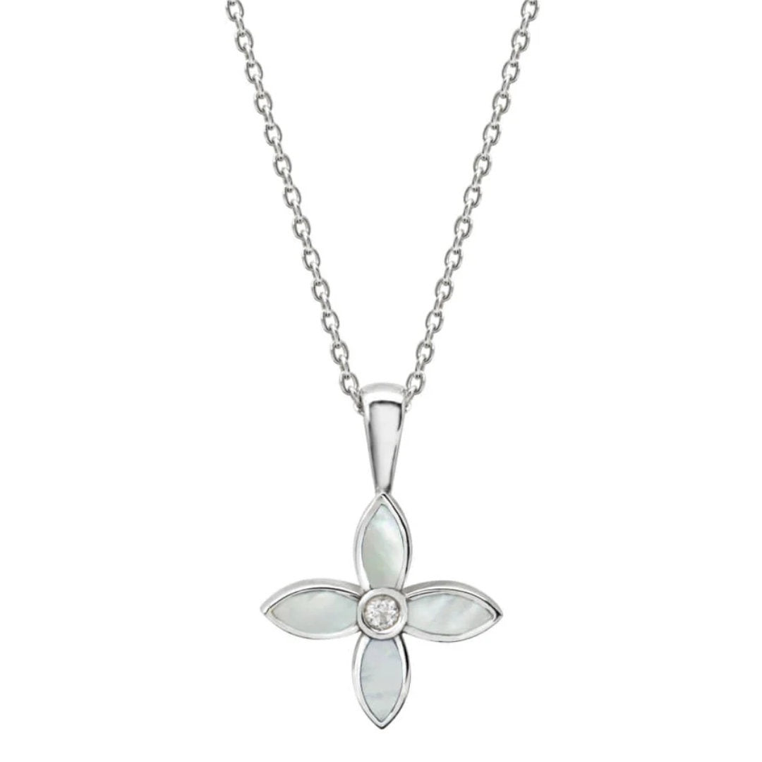 Floral Nacklace with MotherOfPearl | Sterling Silver