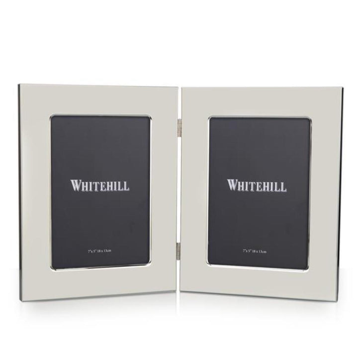 Plain Double Photo Frame | Silver Plate | 13x18cm