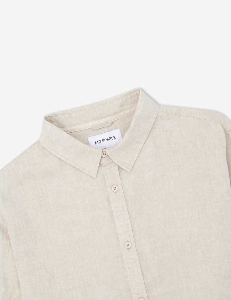 Simple | Linen Long Sleeve Shirt | Natural - Suzie Anderson Home