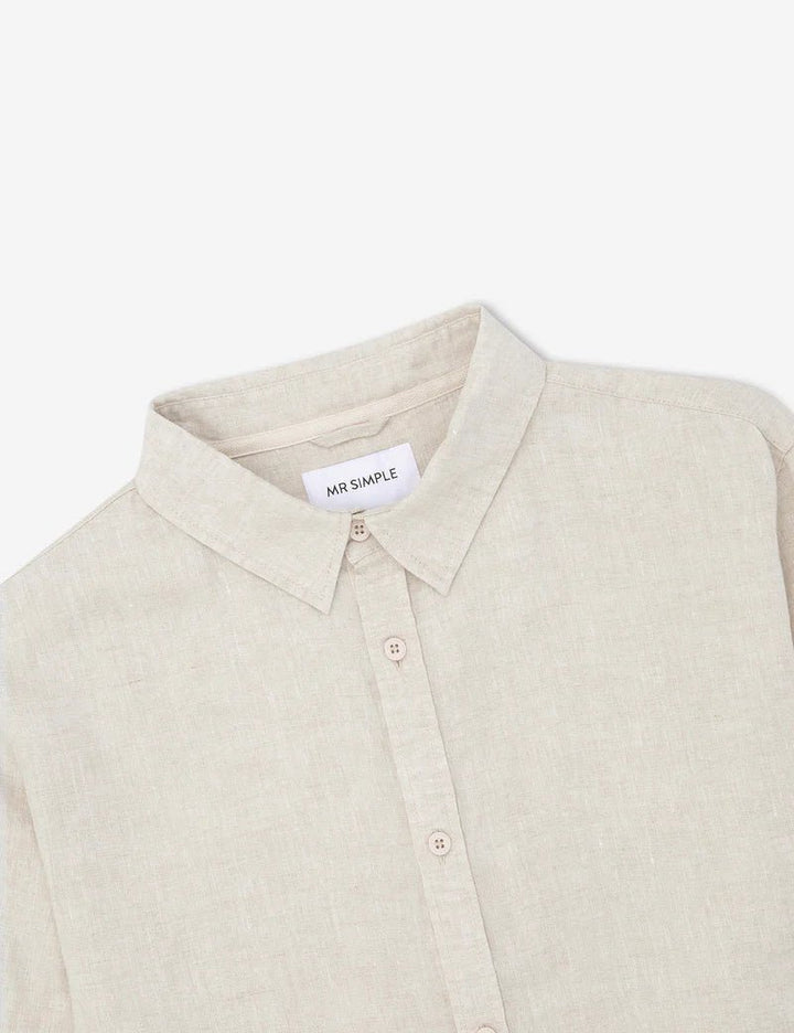 Simple | Linen Long Sleeve Shirt | Natural - Suzie Anderson Home
