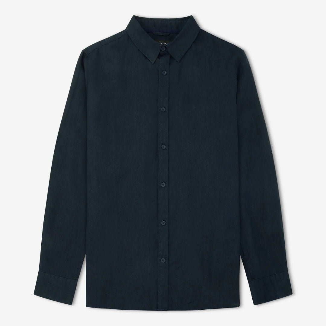 Simple | Linen long sleeve shirt | Navy - Suzie Anderson Home