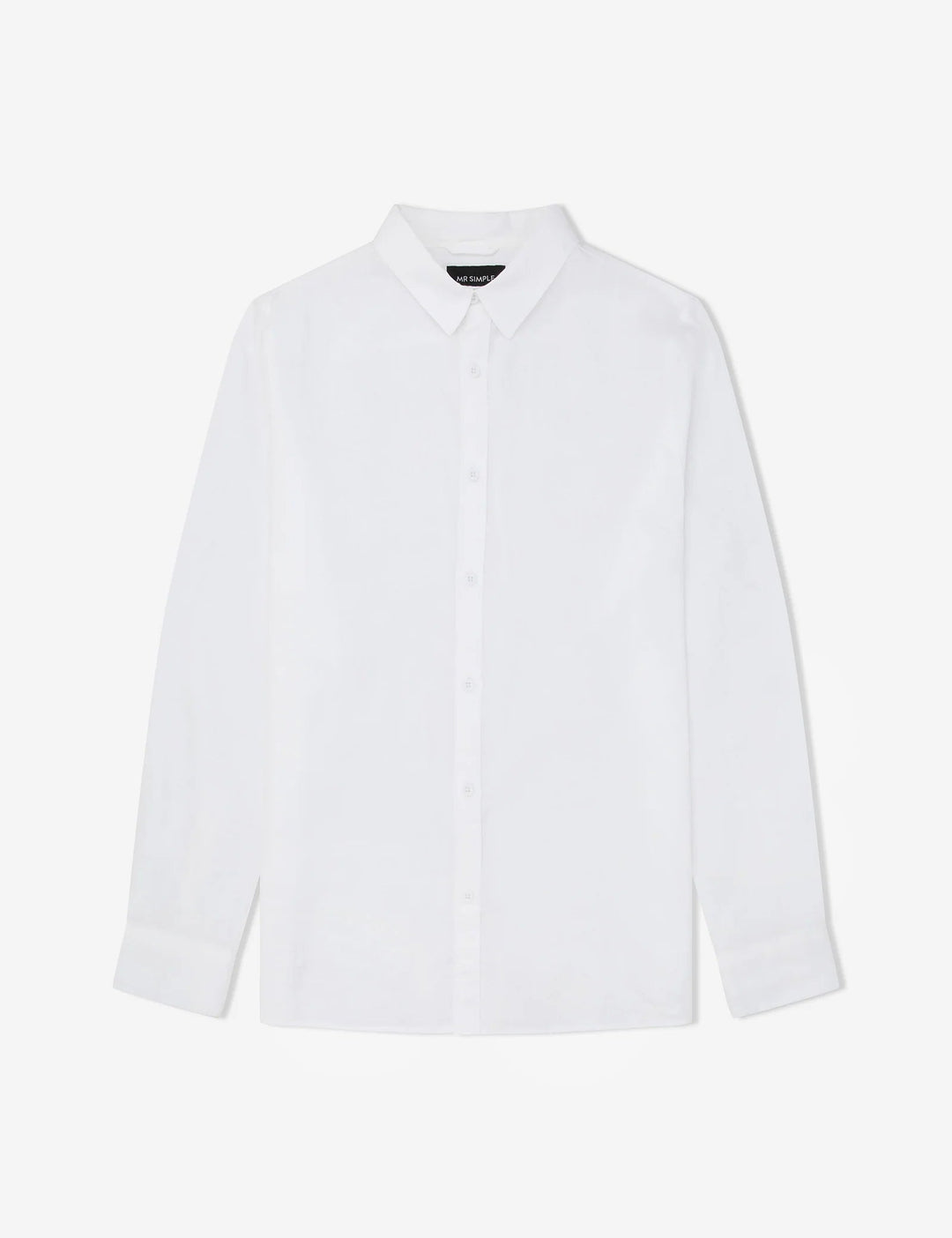 Simple | Linen long sleeve shirt | White - Suzie Anderson Home