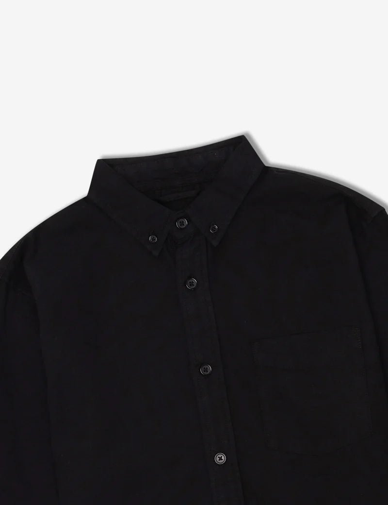 Simple | Oxford Long Sleeve Shirt | Black - Suzie Anderson Home