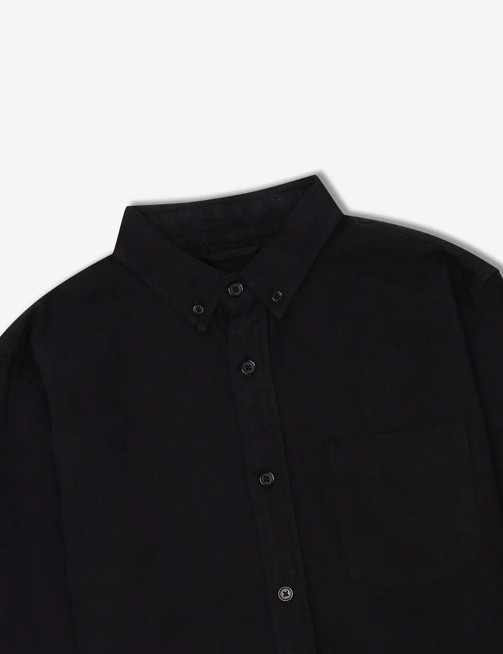 Simple | Oxford Long Sleeve Shirt | Black - Suzie Anderson Home