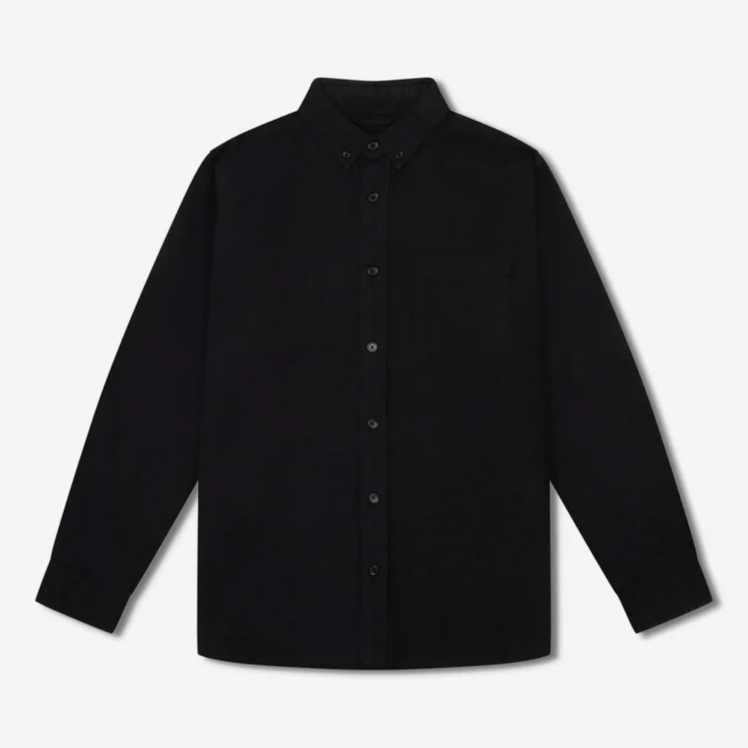 Simple | Oxford Long Sleeve Shirt | Black - Suzie Anderson Home