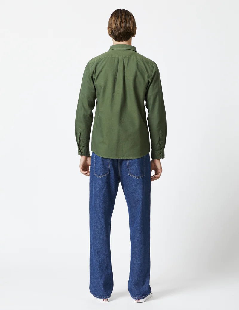 Simple | Oxford Long Sleeve Shirt | Fatigue - Suzie Anderson Home