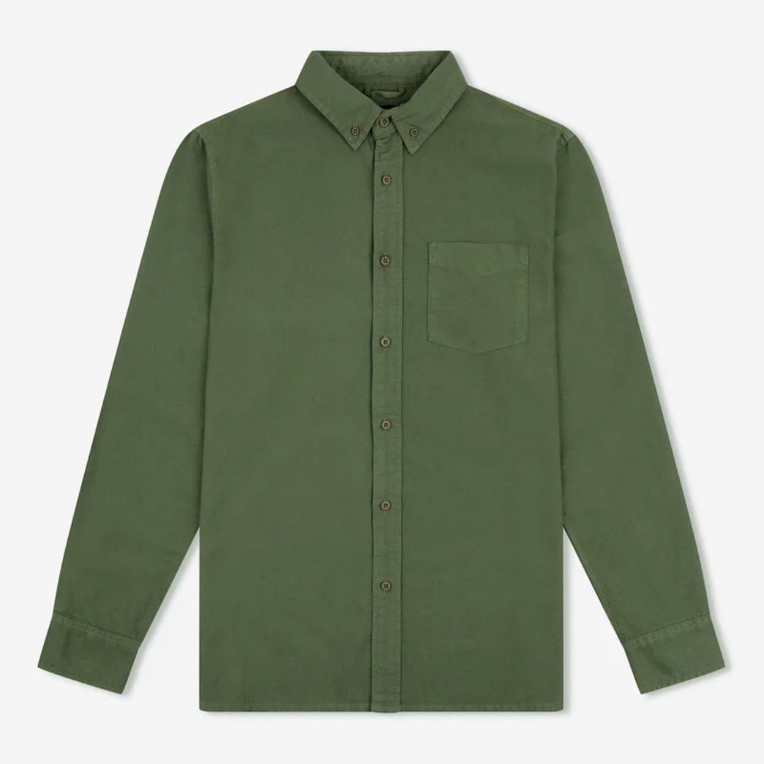Simple | Oxford Long Sleeve Shirt | Fatigue - Suzie Anderson Home