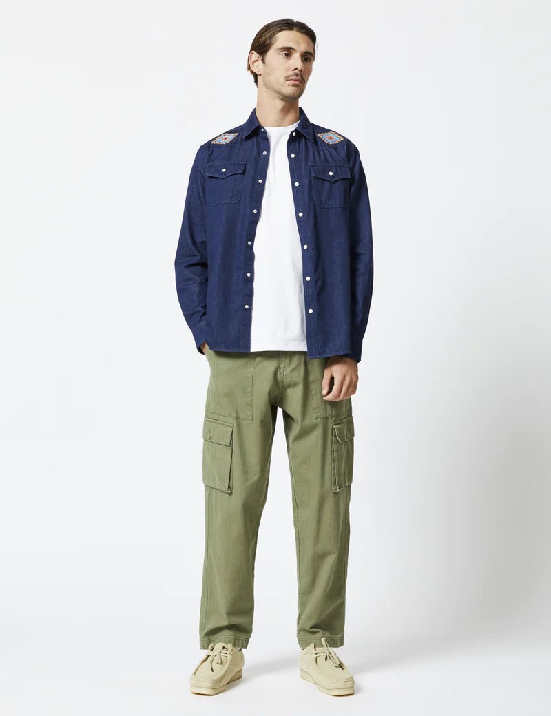 Simple | Western Long Sleeve Shirt | Raw Blue - Suzie Anderson Home