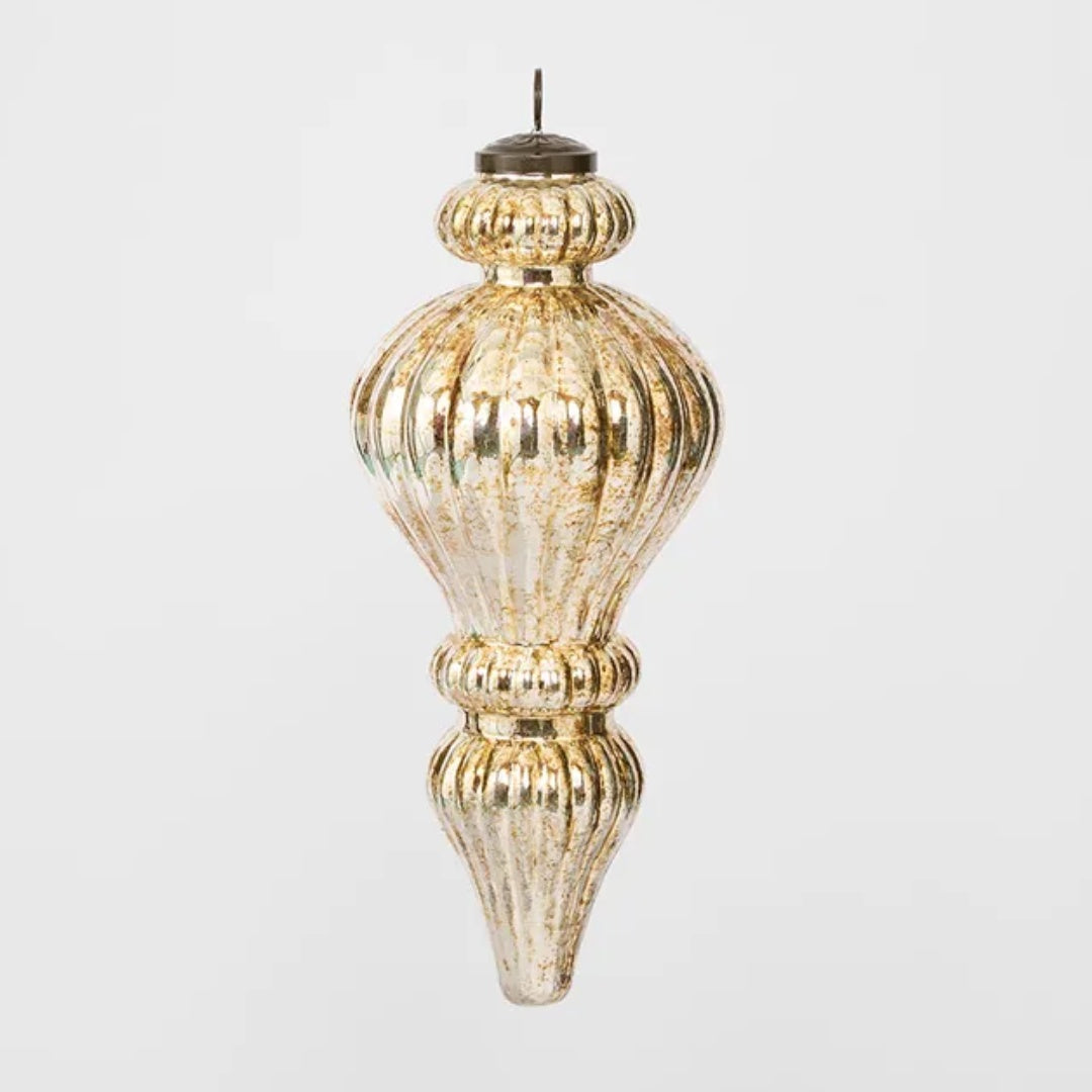 Antique Gold Glass Hanging Finial Small | 25cm