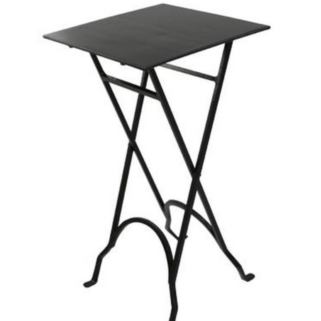Square Metal Folding Table | Black