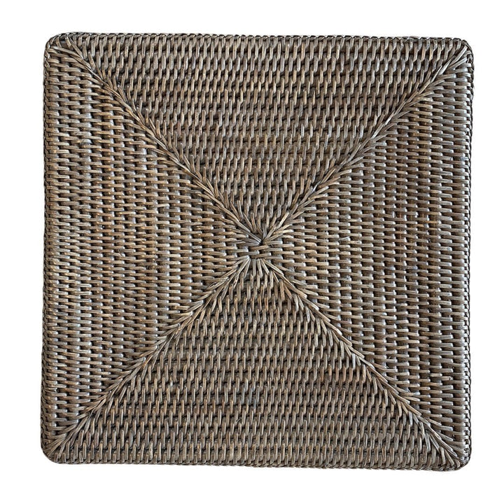 Square Rattan Placemat | Old Grey - Suzie Anderson Home