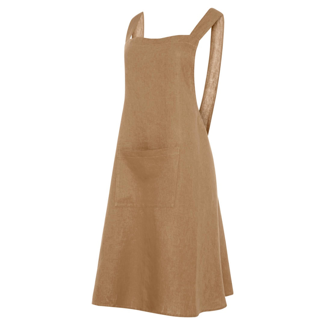 Linen Pinafore Apron | Tabac