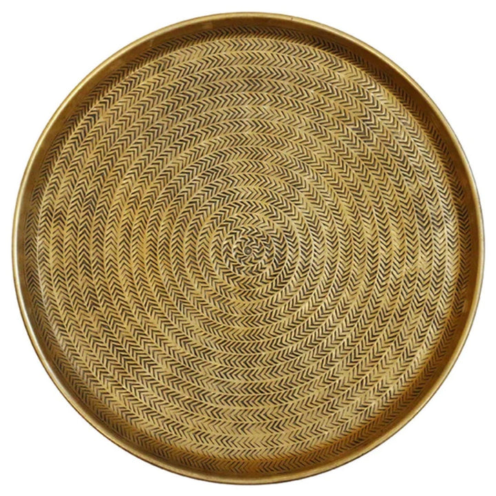 Ravello Etched Tray | Antique Brass | Medium