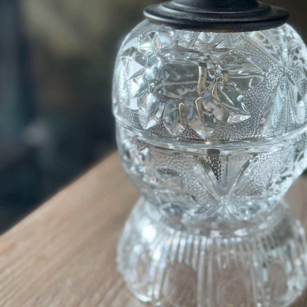 Vintage Reconstructed Candlestick | Brass & Crystal | Small - Suzie Anderson Home