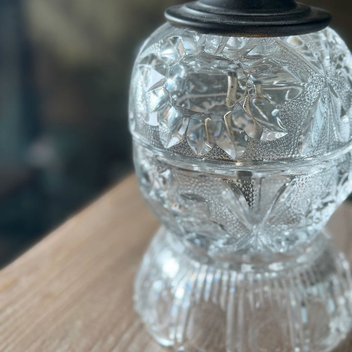 Vintage Reconstructed Candlestick | Brass & Crystal | Small - Suzie Anderson Home