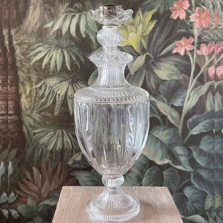 Vintage Reconstructed Candlestick Holder | Brass Crystal | Large - Suzie Anderson Home