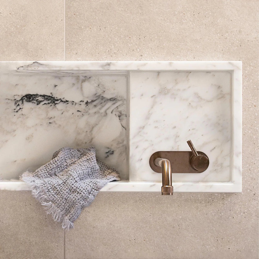 Waffle Face Towel | Fog - Suzie Anderson Home