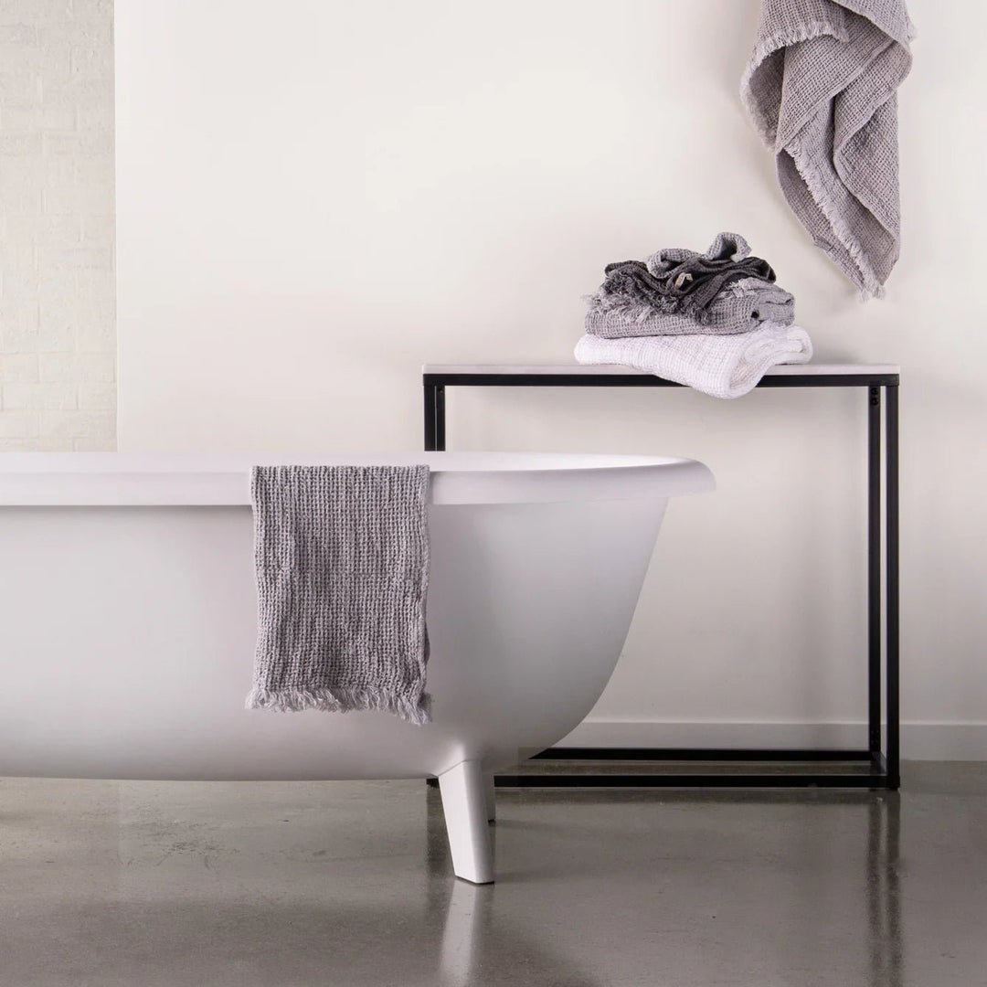 Waffle Hand Towel | Fog - Suzie Anderson Home