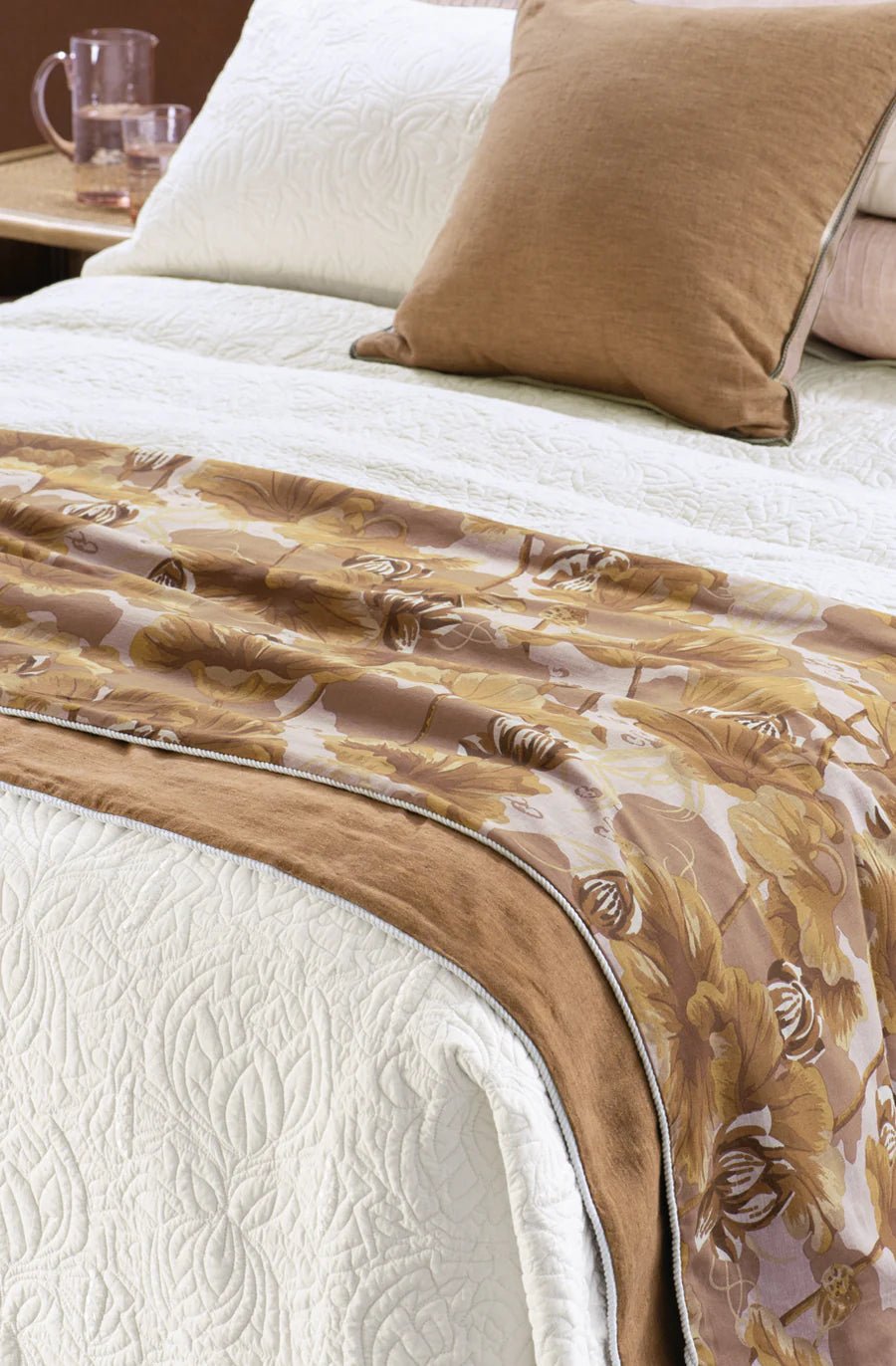 Waterlily Throw | Clay | 240 x 135cm - Suzie Anderson Home