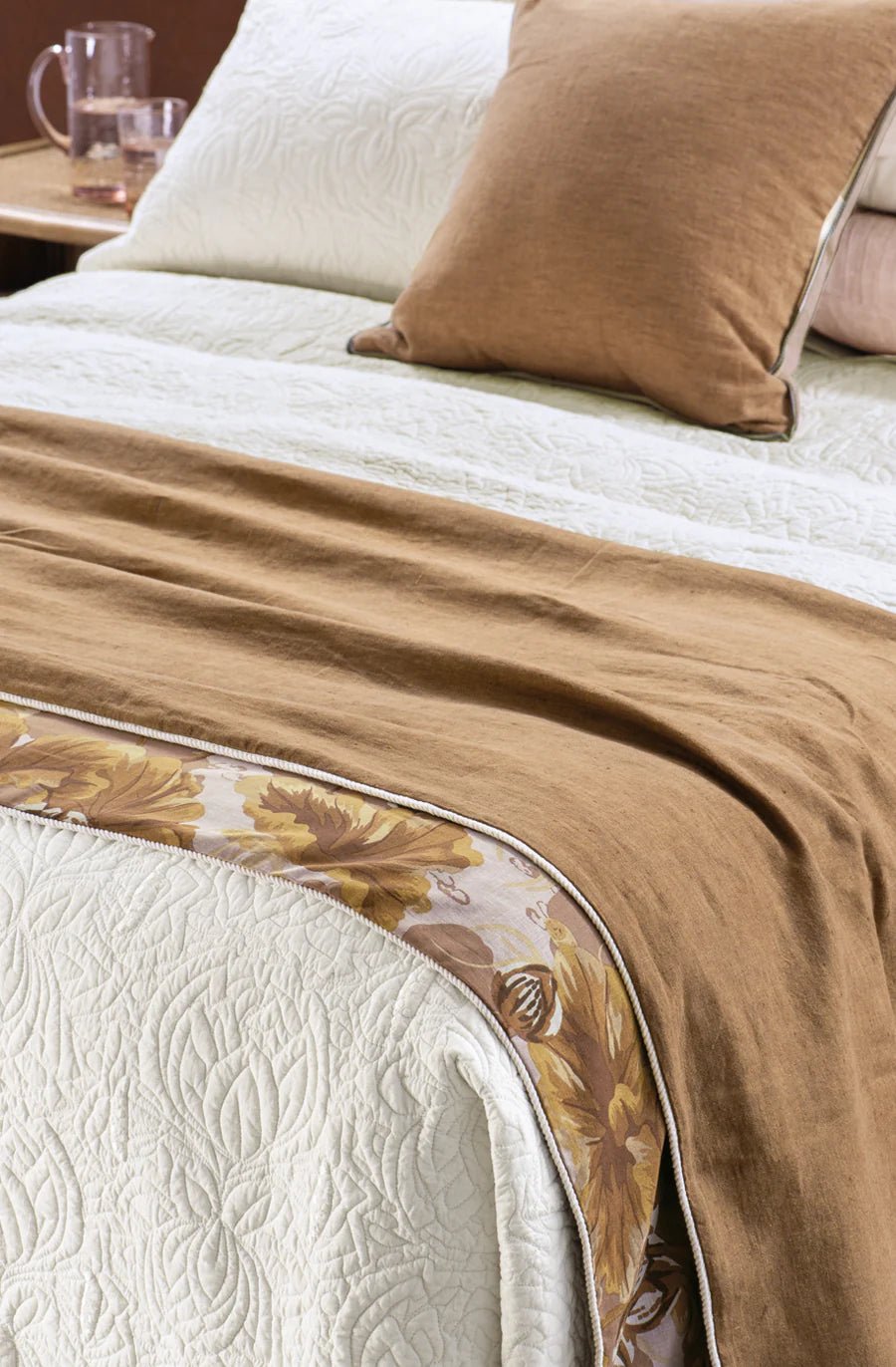 Waterlily Throw | Clay | 240 x 135cm - Suzie Anderson Home