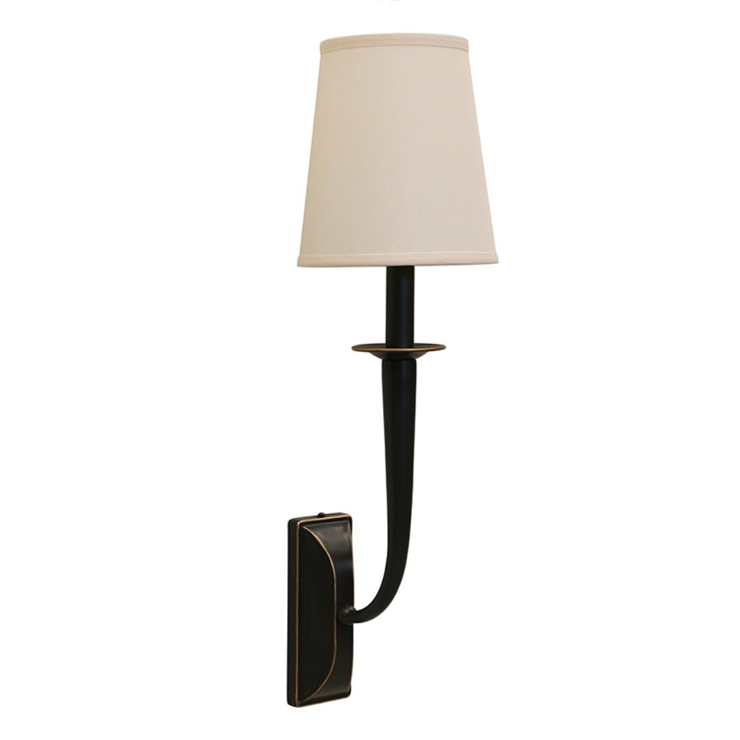 West Village Single Wall Sconce w Shade | Antique Black | W16cm x H61cm - Suzie Anderson Home