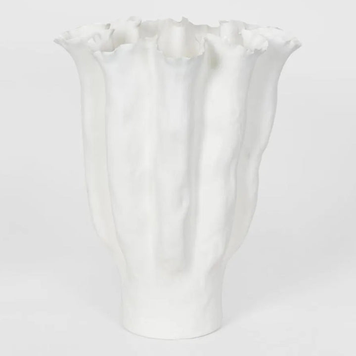 Amelia White Ceramic Vase | Large H42cm