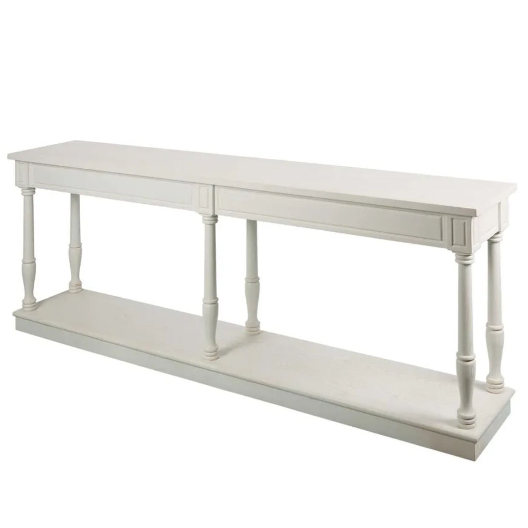 Luxor Console Table | Old Elm | White | W210 x D40 x H78cm