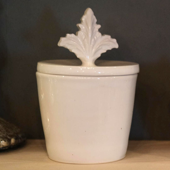 Witt | Ceramic Fleur De Lys Lidded Jar - Suzie Anderson Home