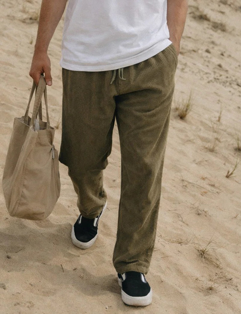 Simple | Burbank Elastic Cord Pant | Army