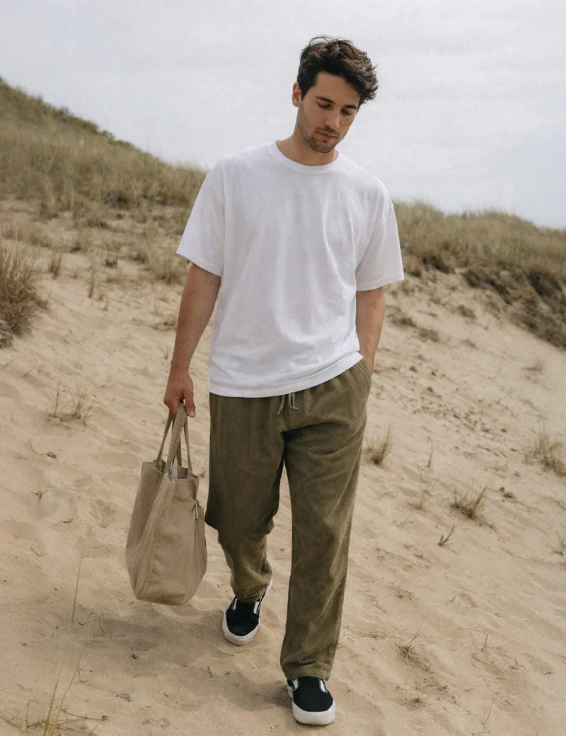 Simple | Burbank Elastic Cord Pant | Army