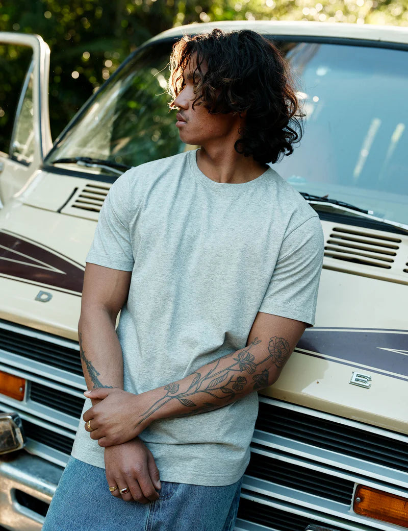 Simple | Men’s Reginald Tee | Grey Marle