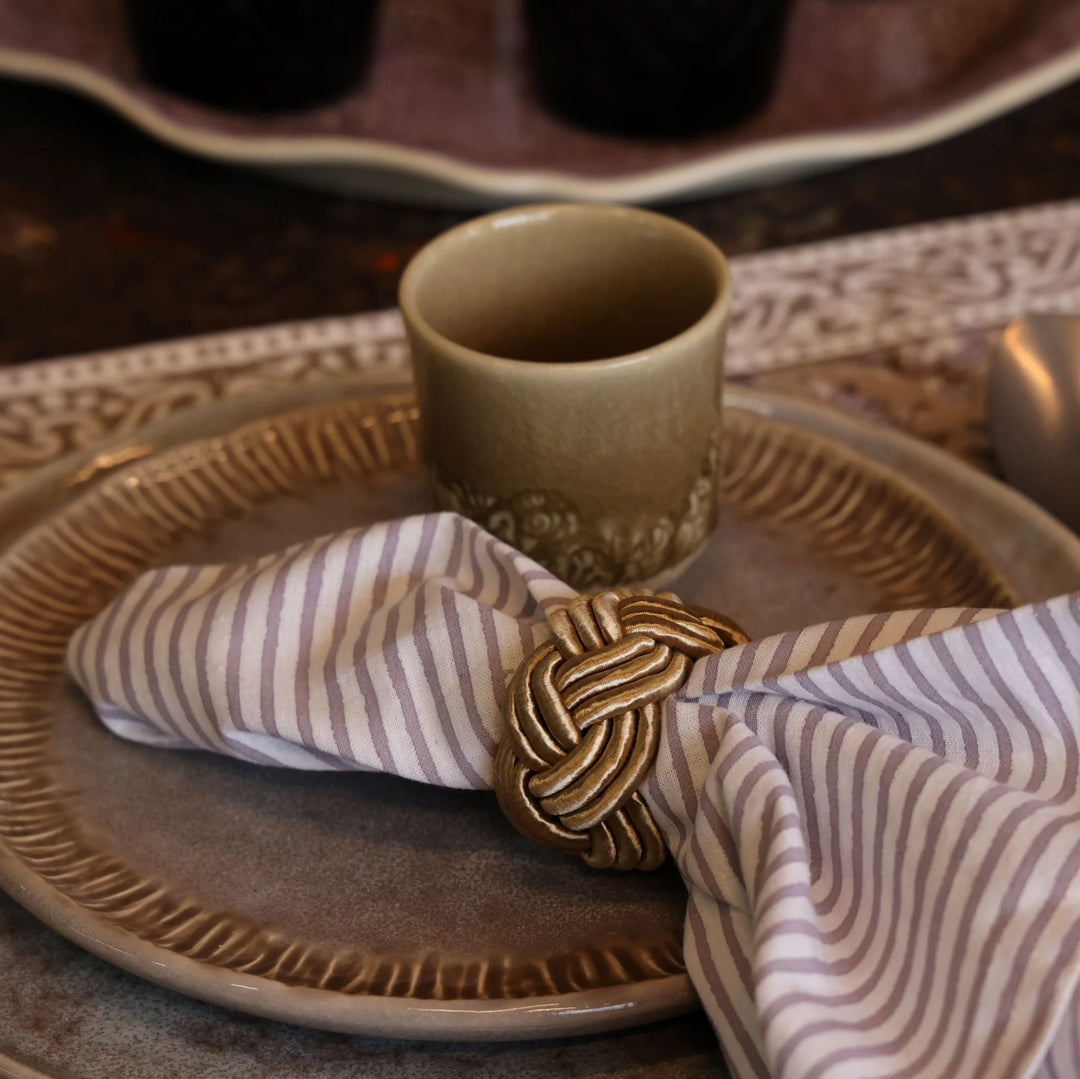 Corded Napkin Ring | Ochre | SET OF 4