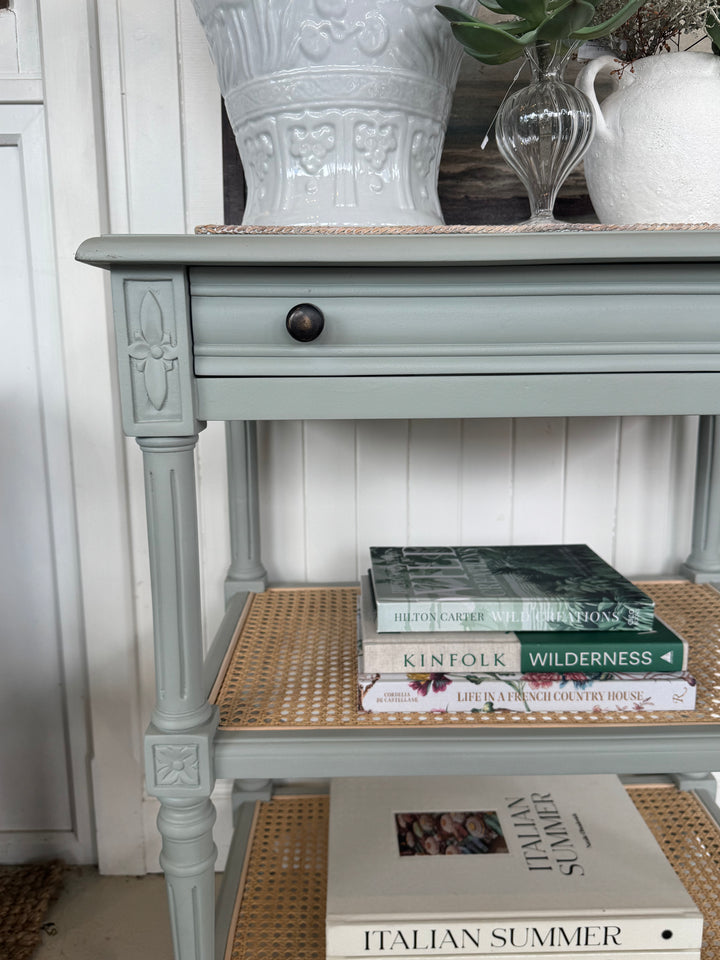 Melodie Side Table | Pale Blue Finish | W66 x D46 x H79cm