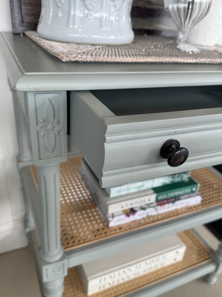 Melodie Side Table | Pale Blue Finish | W66 x D46 x H79cm