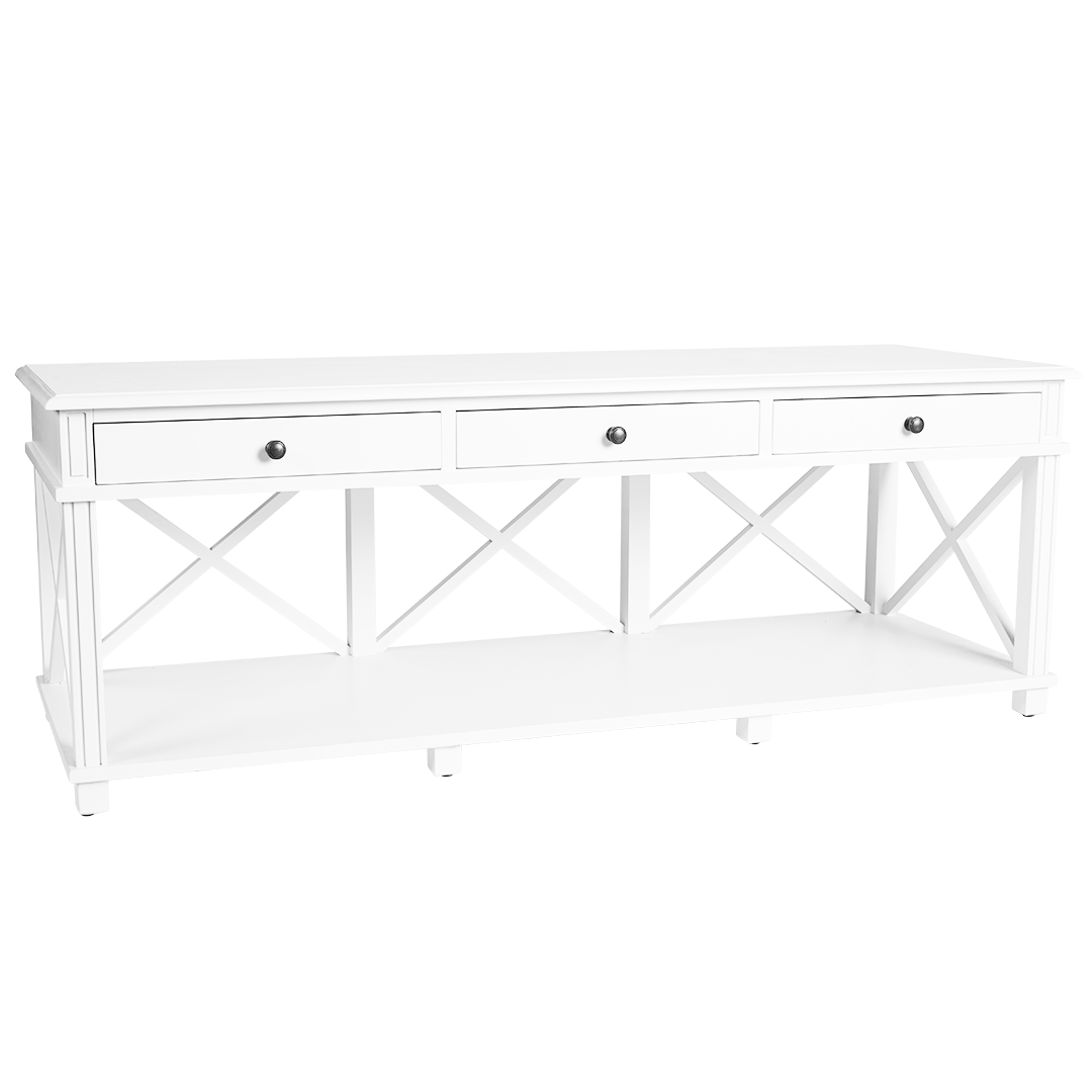 Manhattan Entertainment unit | White | W154 x D53 x H58cm