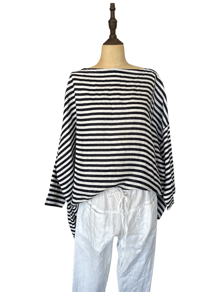 Frockk | Avril Top | Navy/White Stripe