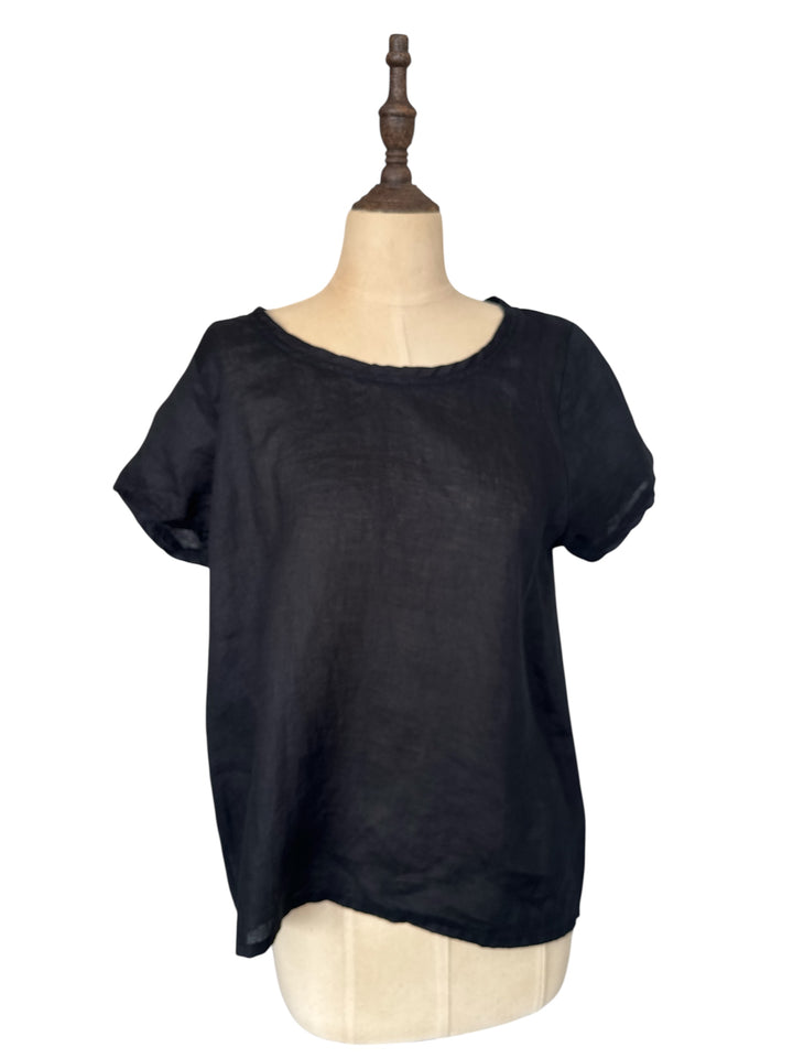Frockk | Ellie Round Neck Top | Black