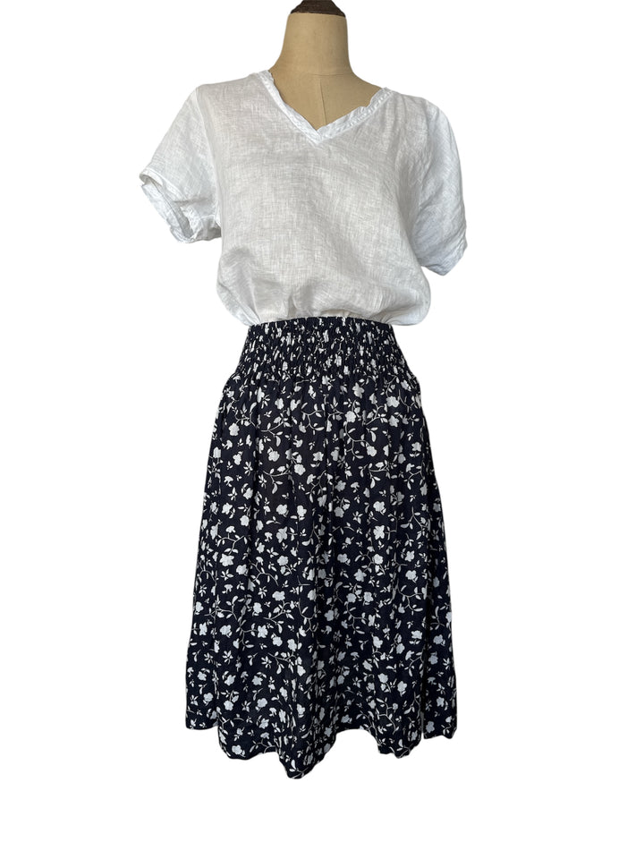 Frockk | Lola Skirt | Indigo Floral